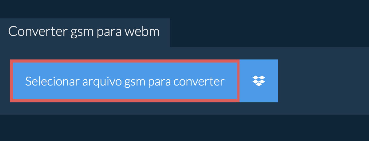 Converter gsm para webm
