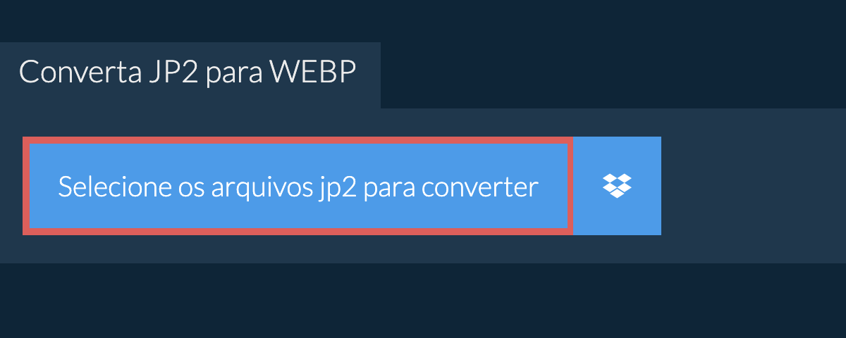 Converta jp2 para webp