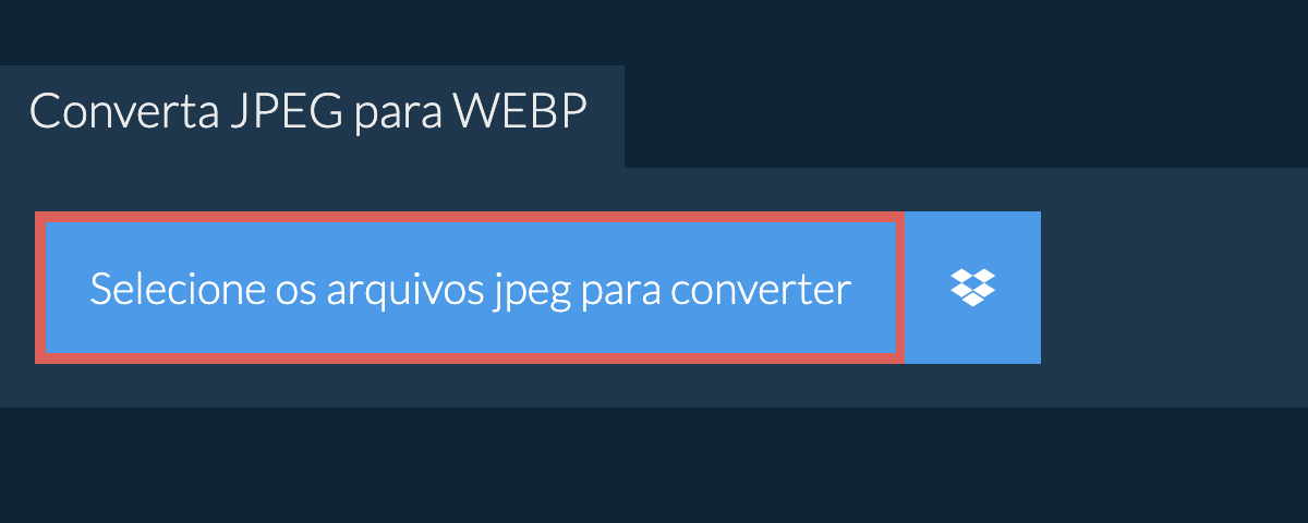 Converta jpeg para webp