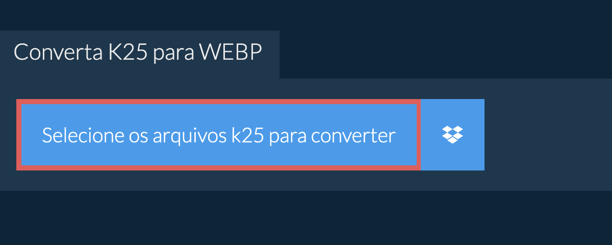 Converta k25 para webp