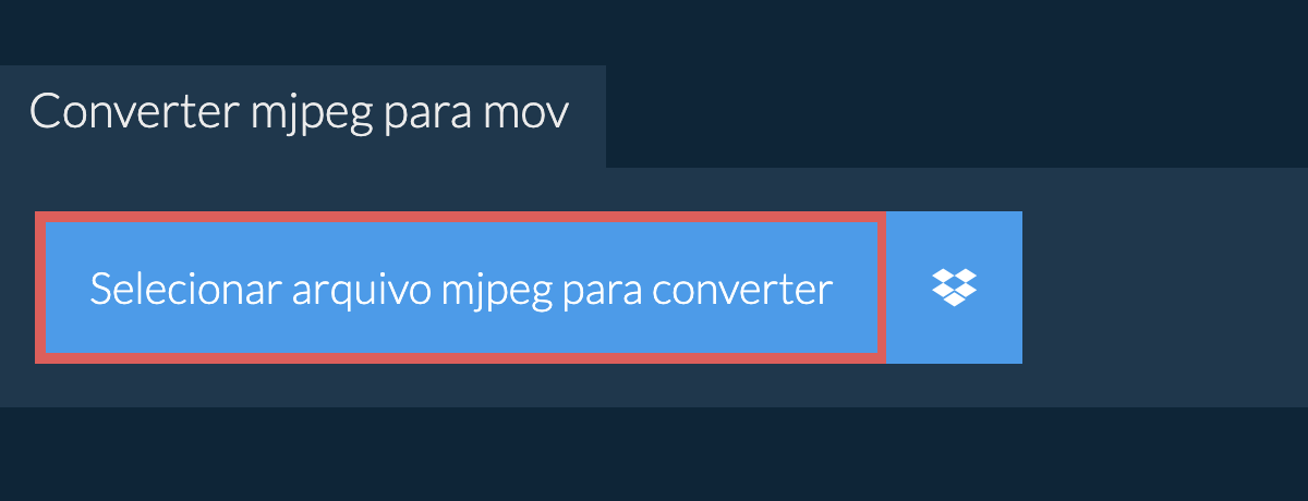 Converter mjpeg para mov