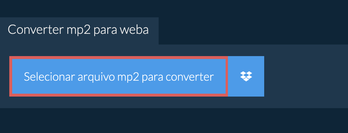 Converter mp2 para weba