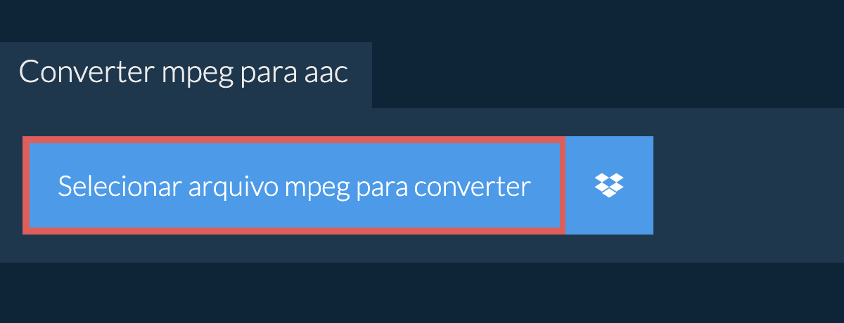 Converter mpeg para aac