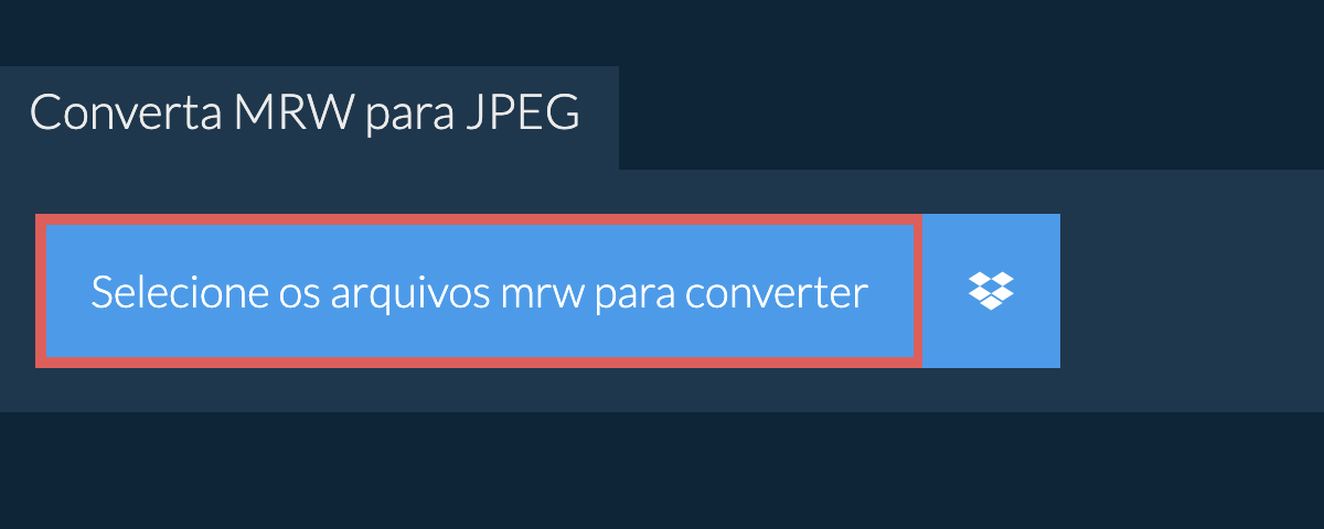 Converta mrw para jpeg