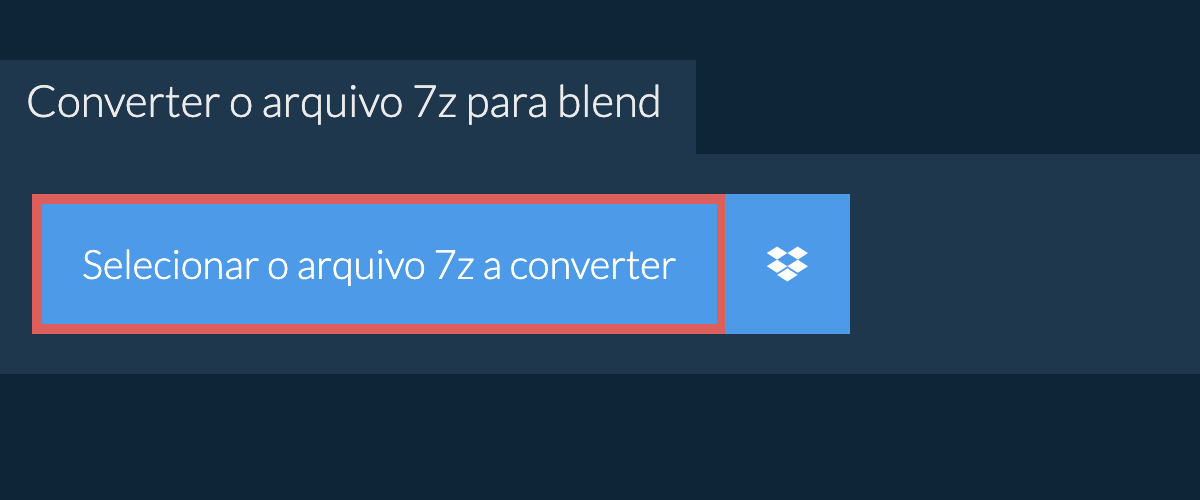 Converter o arquivo 7z para blend