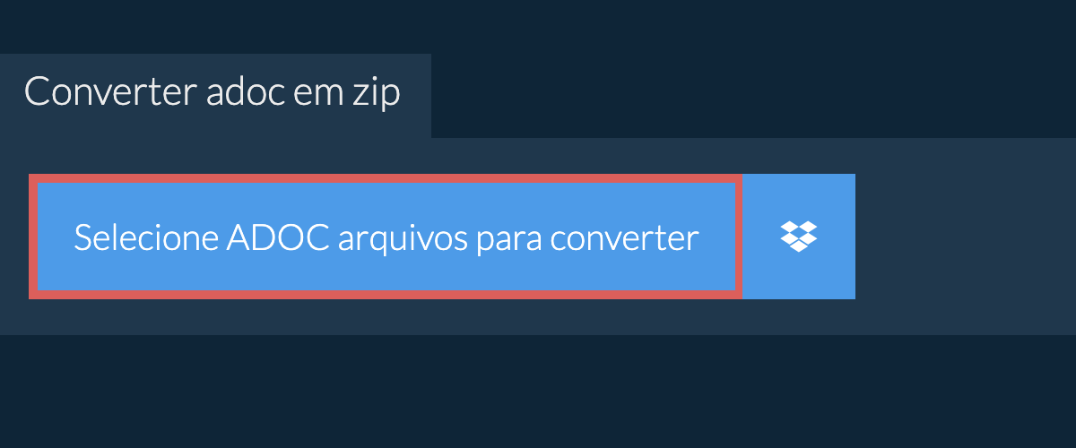 Converter adoc em zip