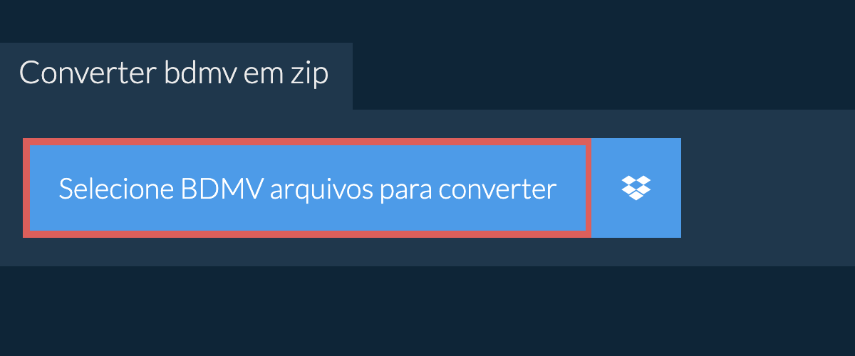 Converter bdmv em zip