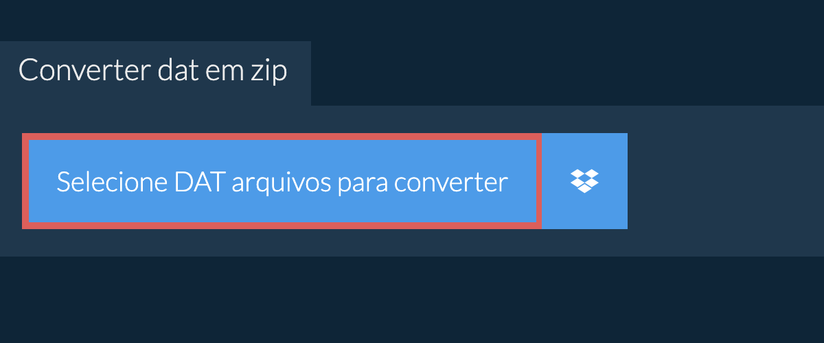 Converter dat em zip