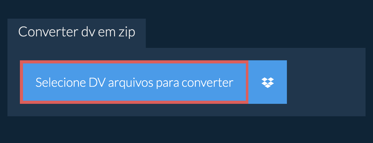 Converter dv em zip