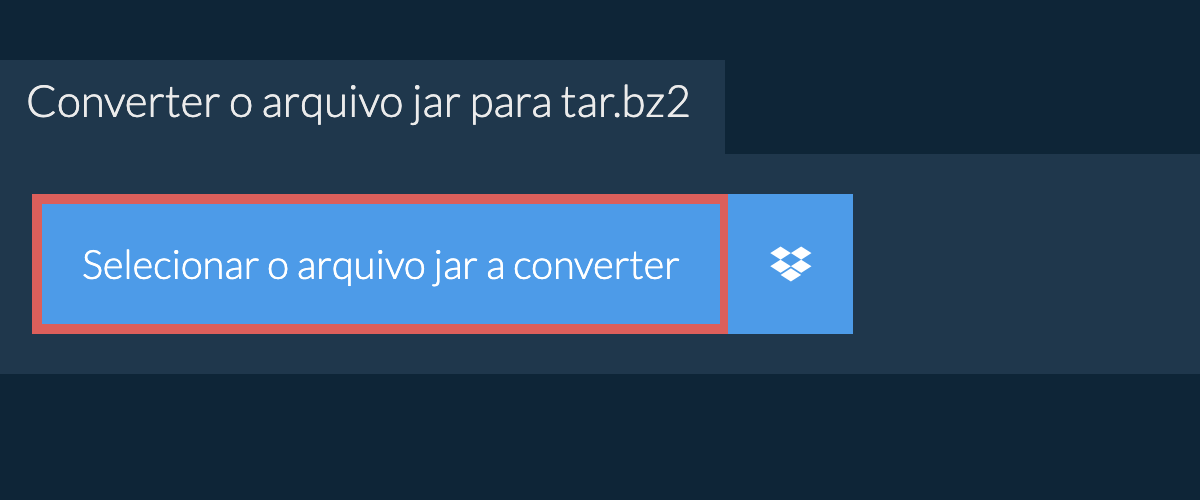 Converter o arquivo jar para tar.bz2