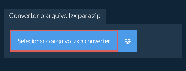 Converter o arquivo lzx para zip