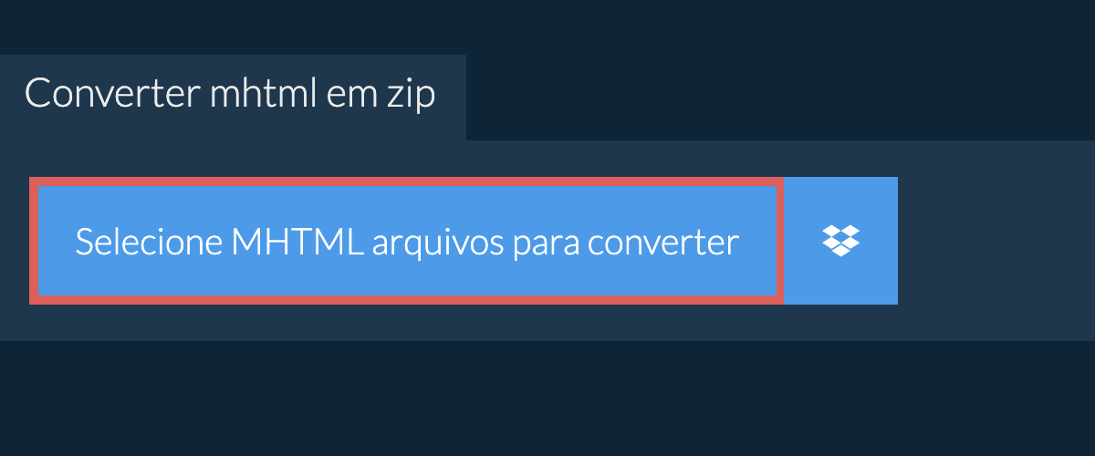 Converter mhtml em zip