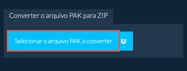Converter o arquivo PAK para ZIP