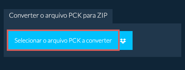 Converter o arquivo PCK para ZIP