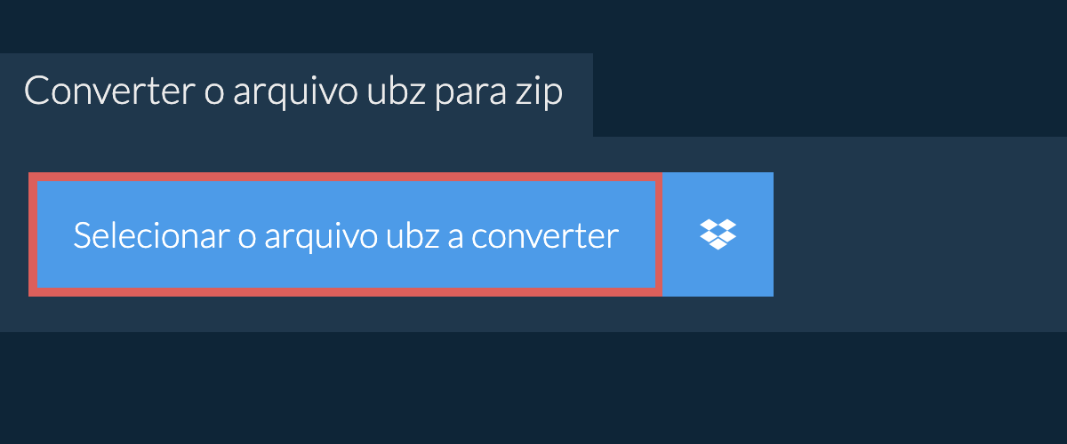 Converter o arquivo ubz para zip
