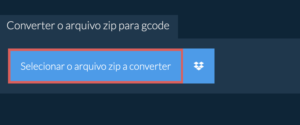 Converter o arquivo zip para gcode
