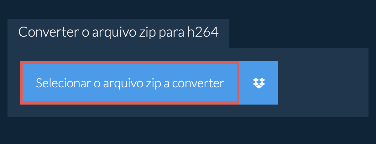 Converter o arquivo zip para h264