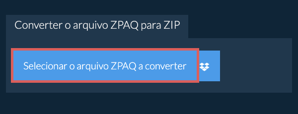 Converter o arquivo ZPAQ para ZIP
