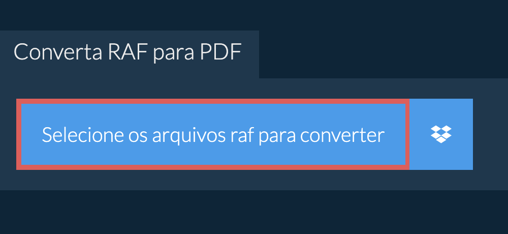 Converta raf para pdf