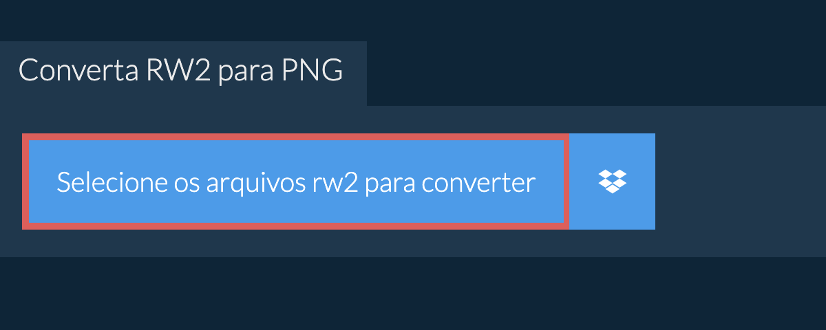 Converta rw2 para png