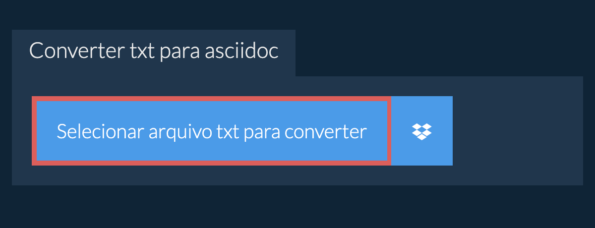 Converter txt para asciidoc