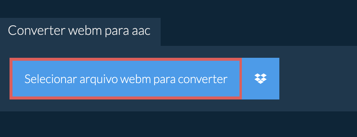Converter webm para aac
