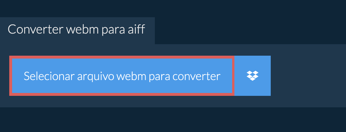 Converter webm para aiff