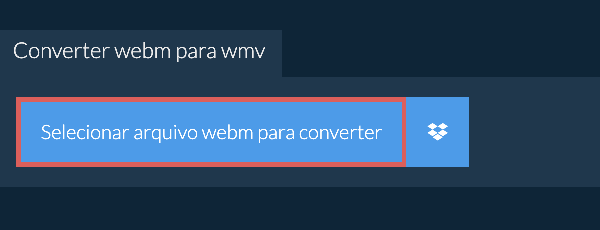 Converter webm para wmv
