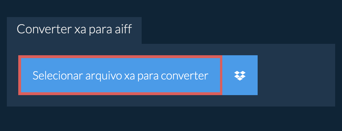 Converter xa para aiff