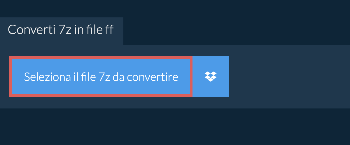 Converti 7z in ff