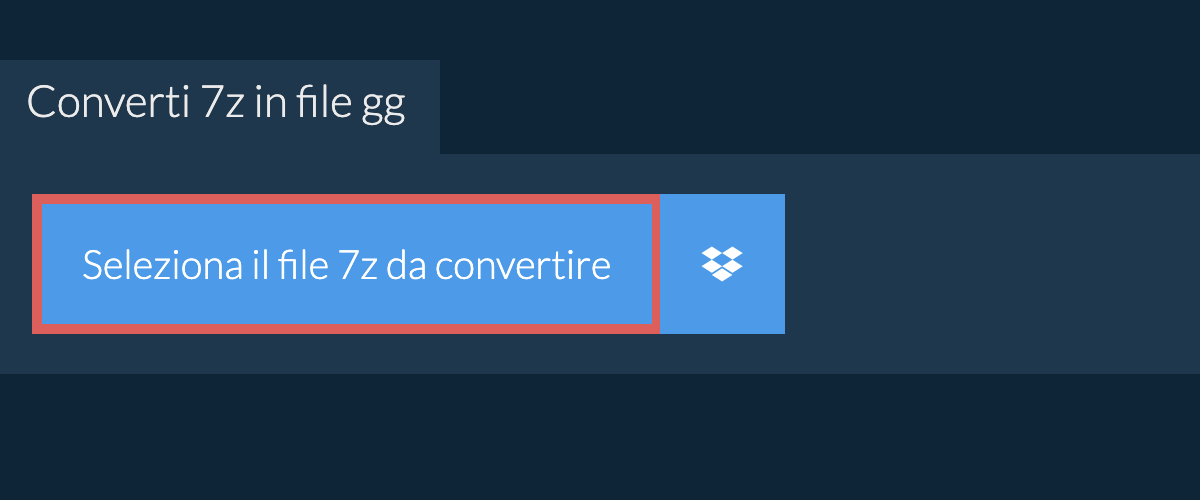 Converti 7z in gg