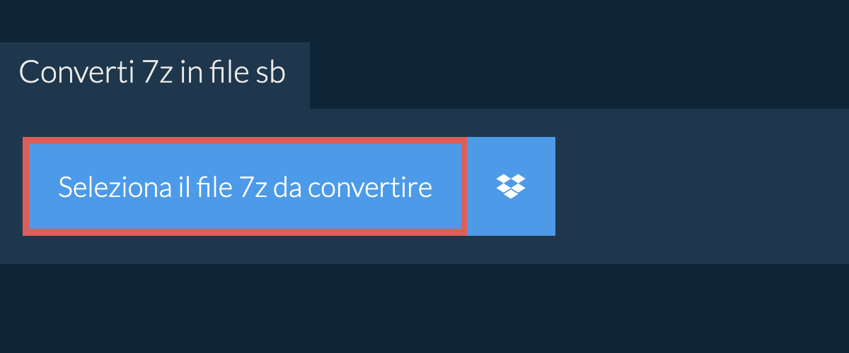 Converti 7z in sb