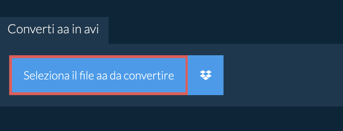 Converti aa in avi