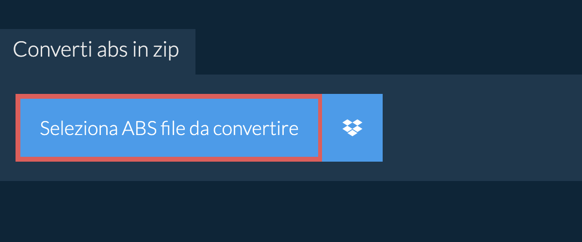 Converti abs in zip