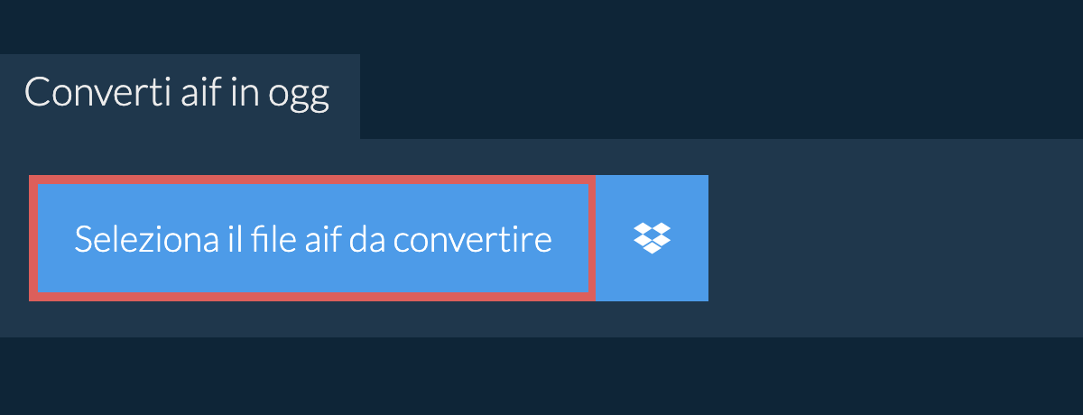 Converti aif in ogg