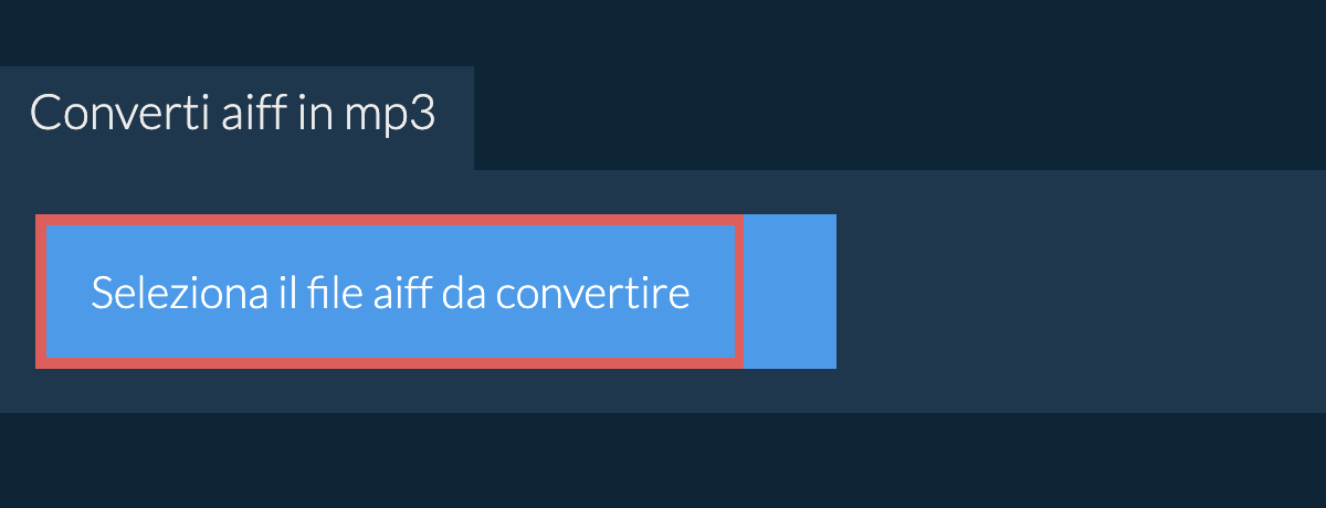 Converti aiff in mp3