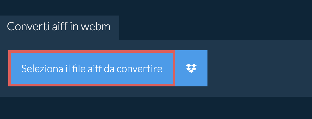 Converti aiff in webm