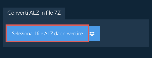 Converti ALZ in file 7Z