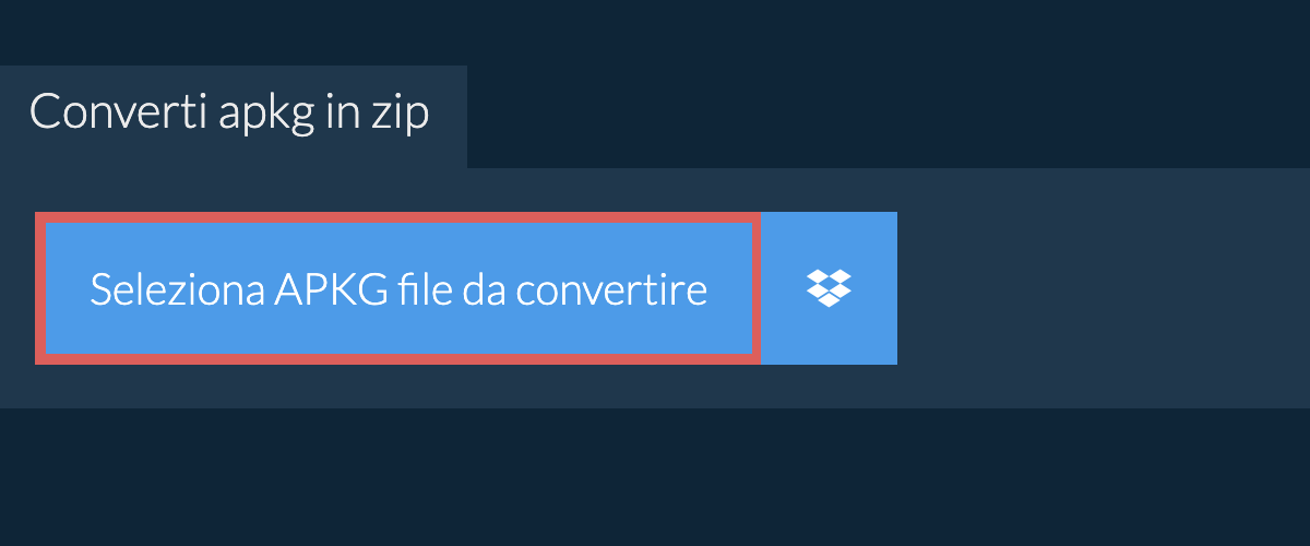 Converti apkg in zip