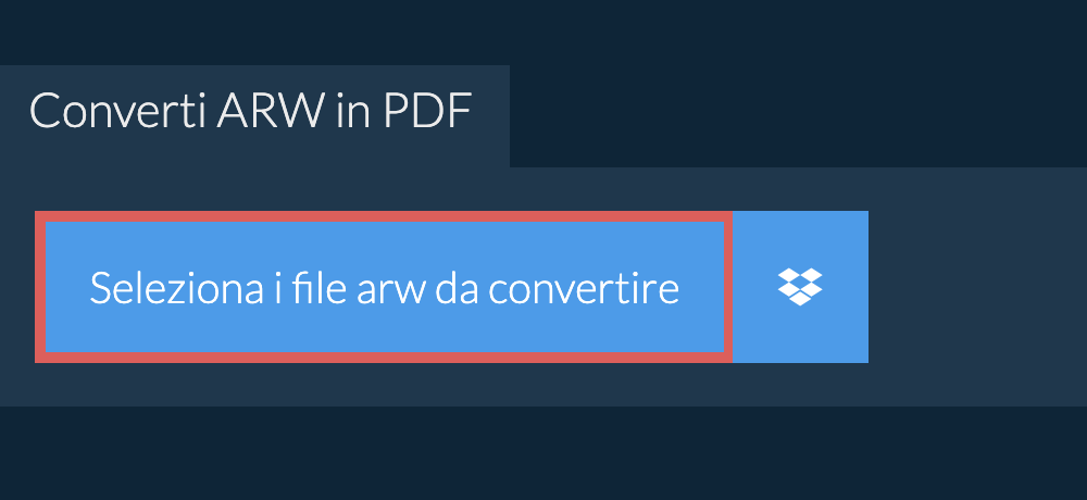 Converti arw in pdf