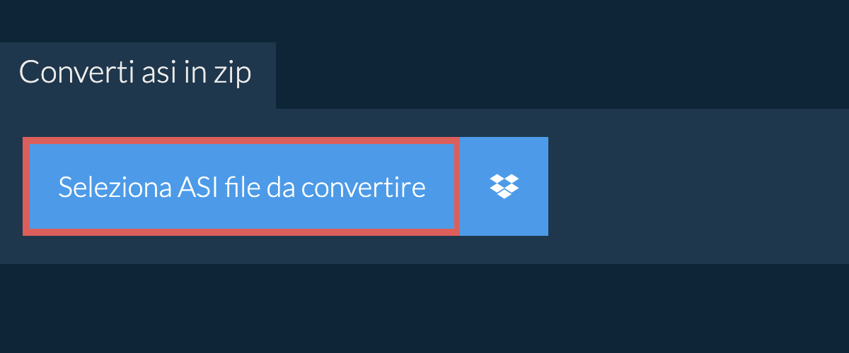 Converti asi in zip