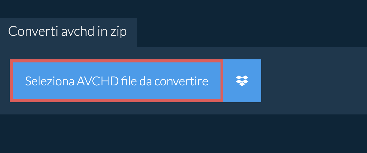 Converti avchd in zip