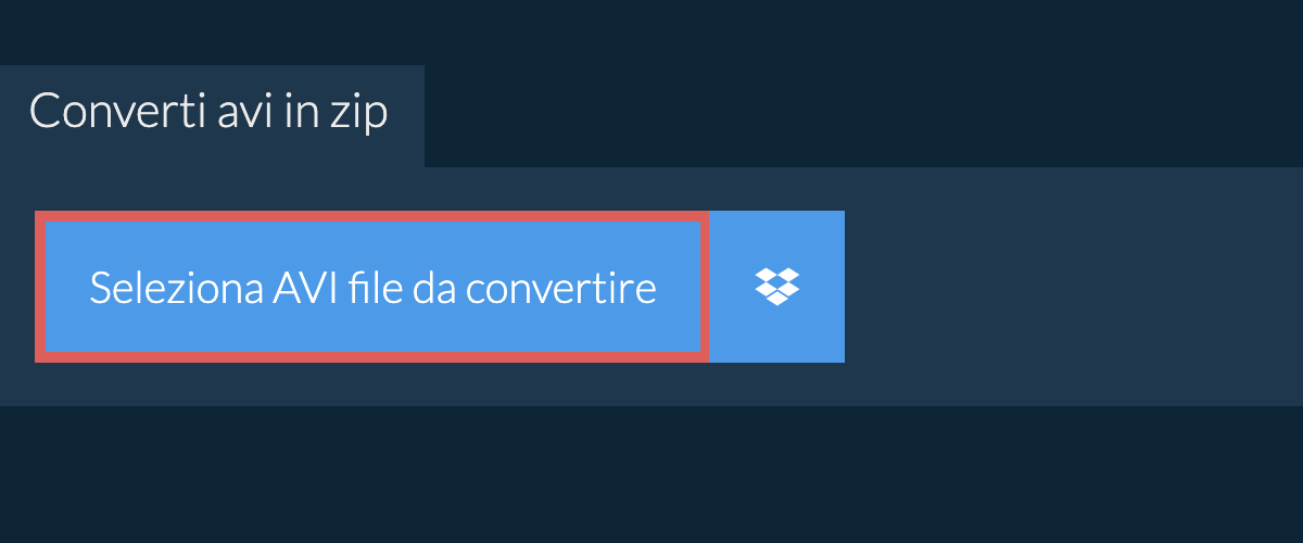 Converti avi in zip