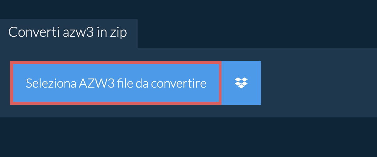 Converti azw3 in zip