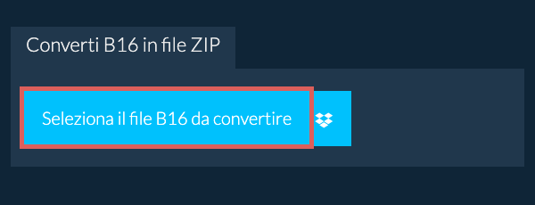 Converti B16 in file ZIP