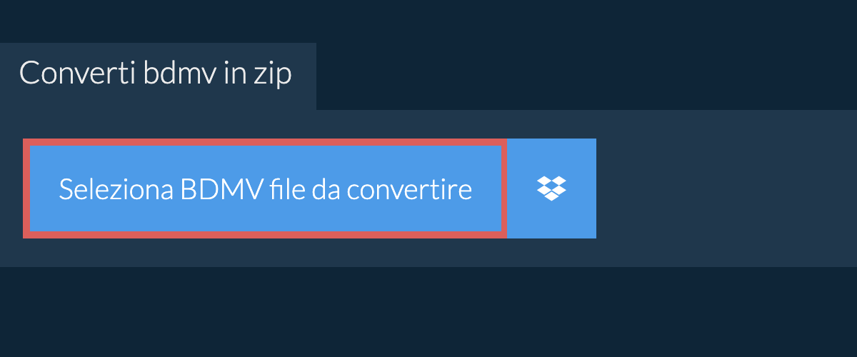 Converti bdmv in zip