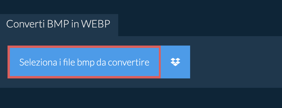 Converti bmp in webp