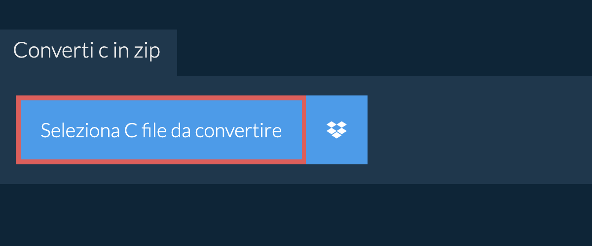 Converti c in zip