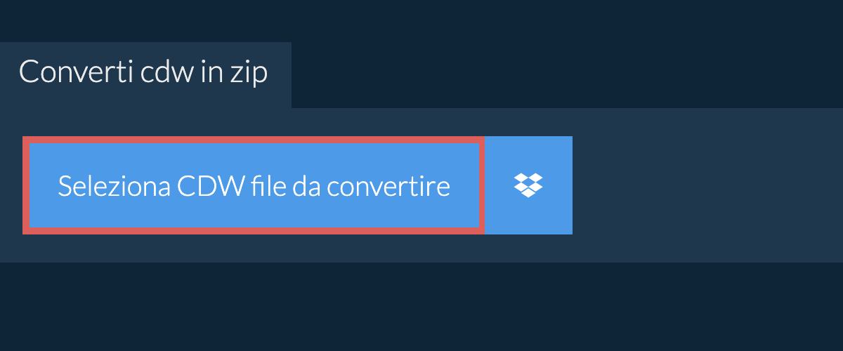 Converti cdw in zip