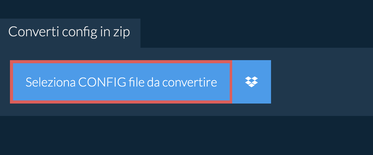 Converti config in zip